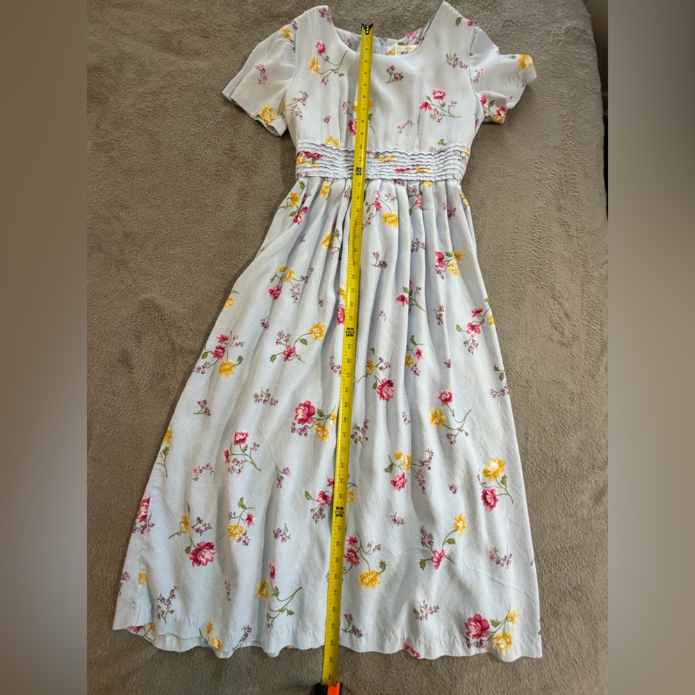 Worthington Maxi Dress blue floral size 4 - Picture 7 of 11